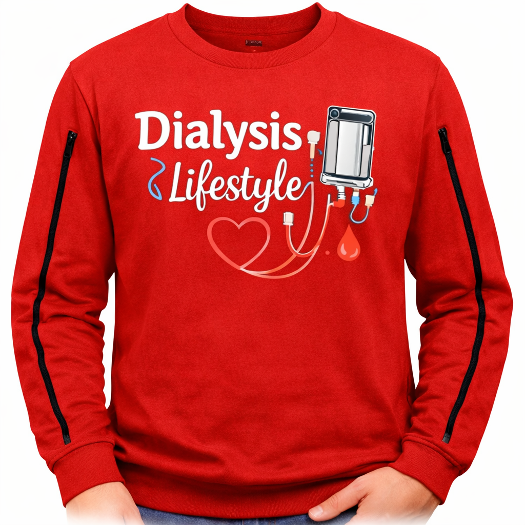 Dialysis Dual arm access sweatshirt